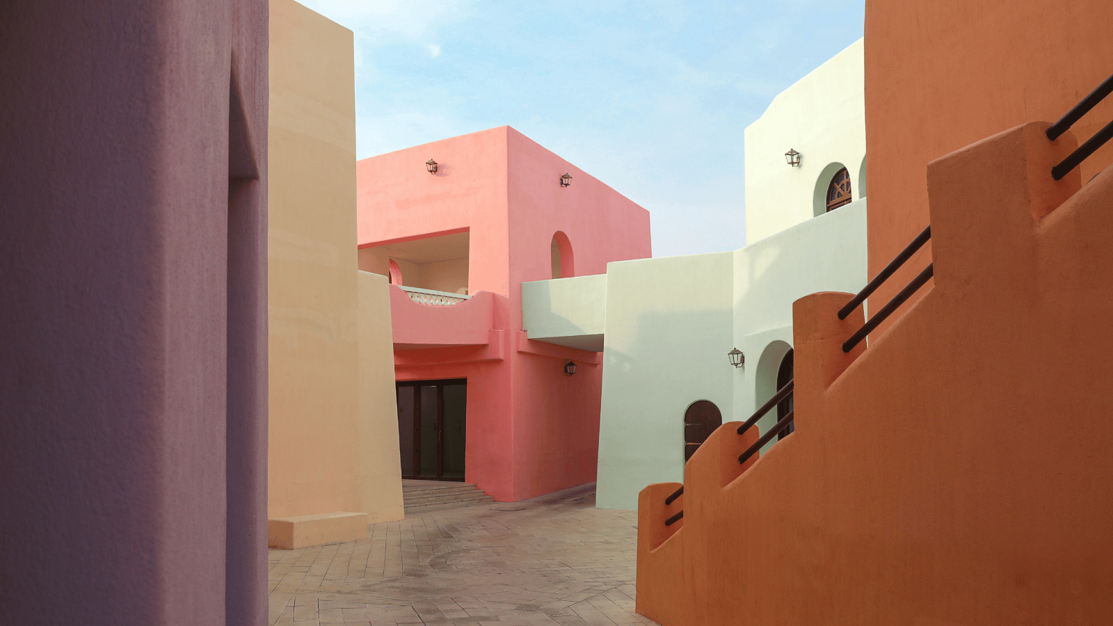 Colored houses in Qatar