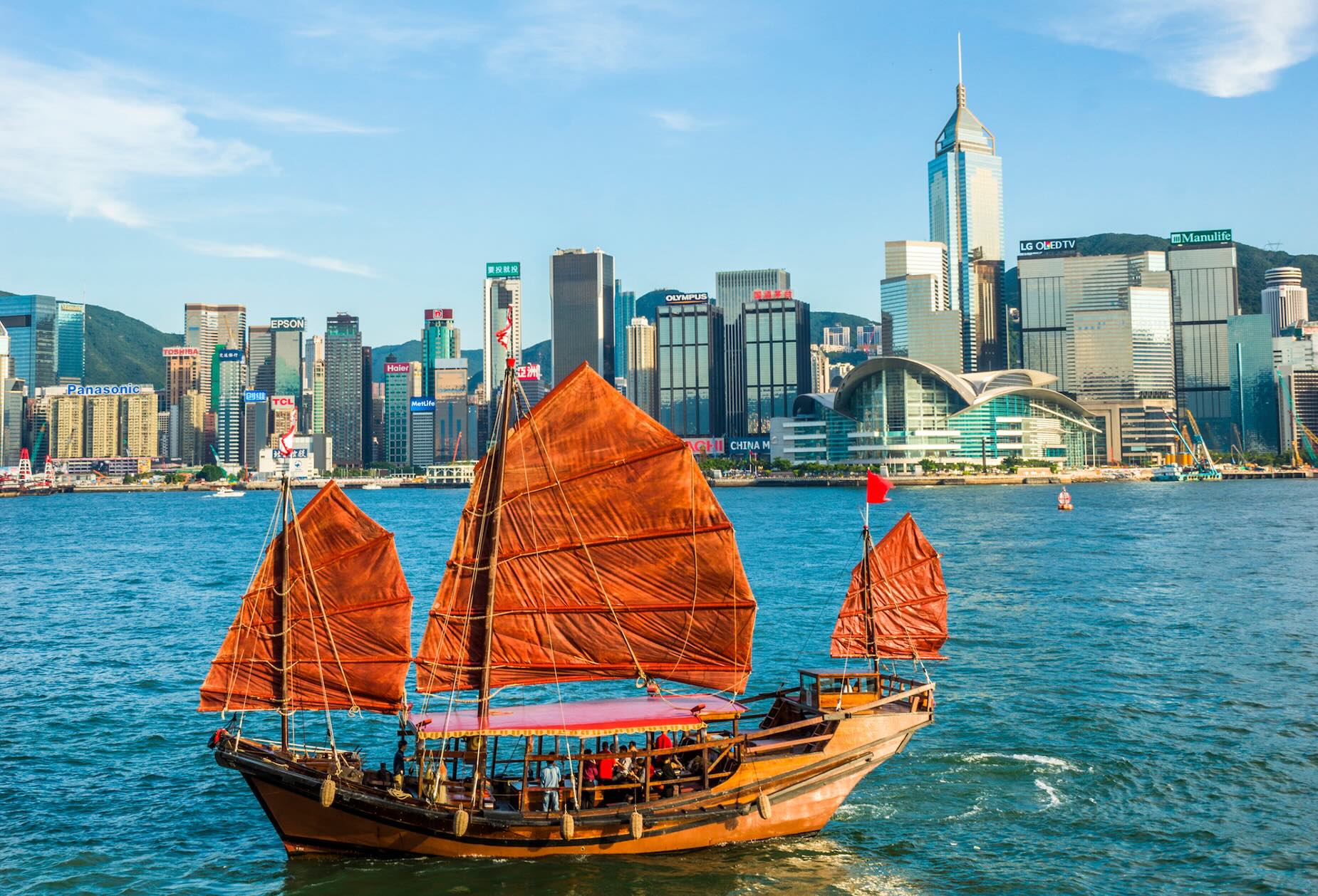 Hong Kong Harbour during a vacation to Asia