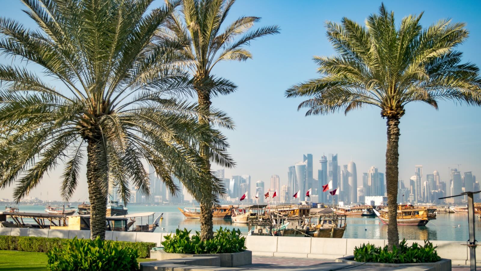 The skyline of Qatar