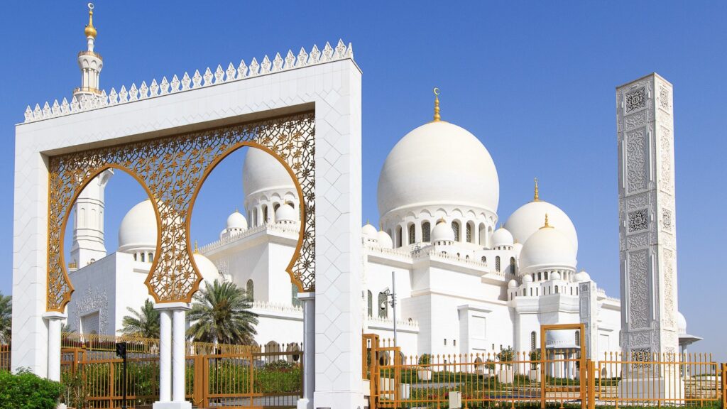Sheikh Zayed Mosque in Abu Dhabi during a vacation full of culture