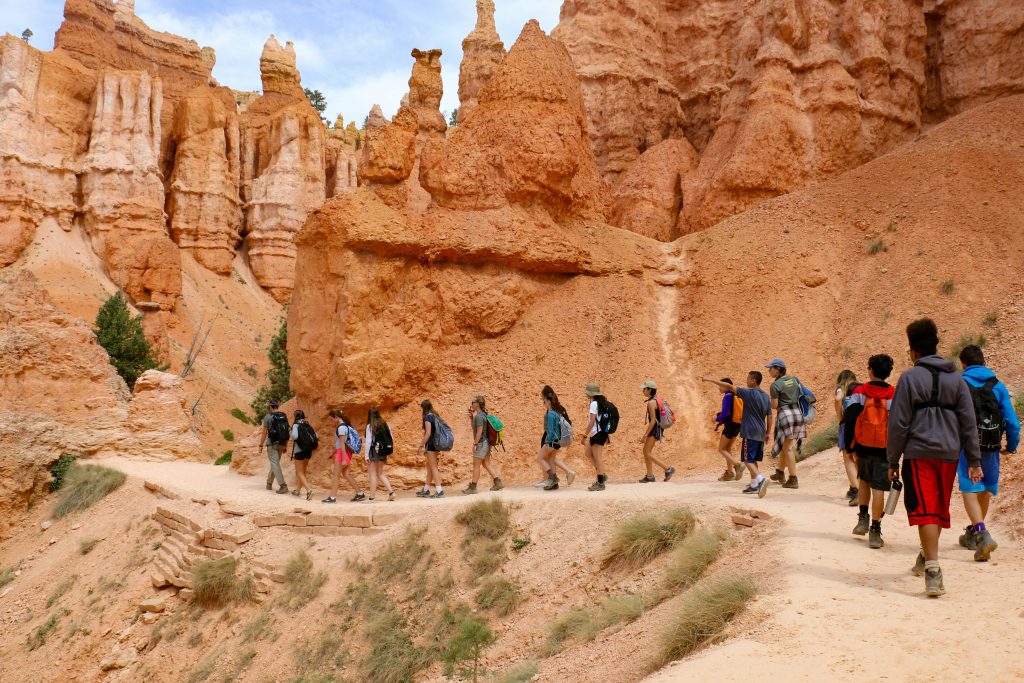 Walking in Bryce Canyon in the United States