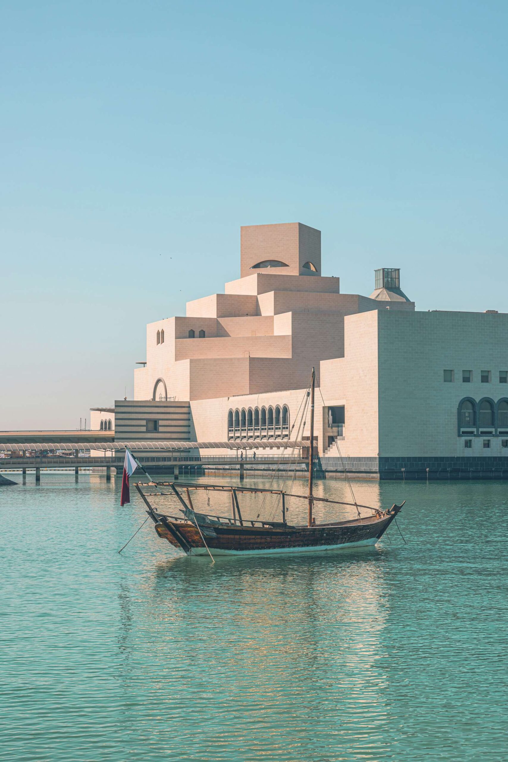 Beautiful building Museum of Islamic Art in Qatar