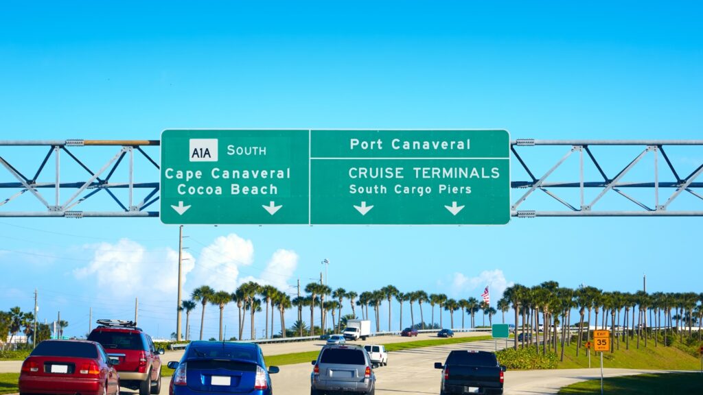 Cape Canaveral sign road