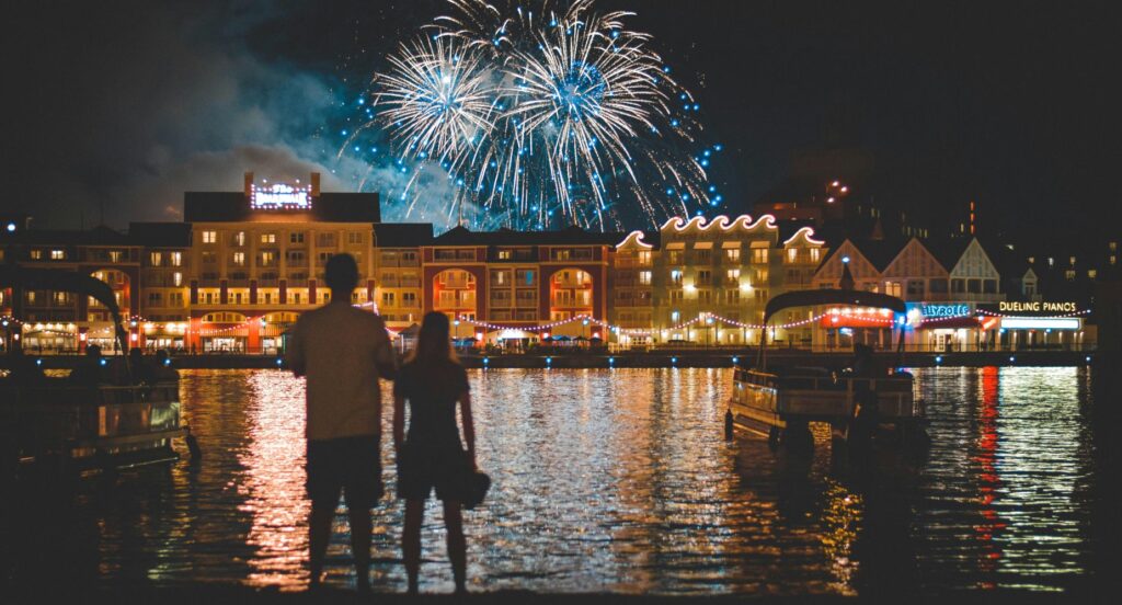 Disney World fireworks show from Kissimmee