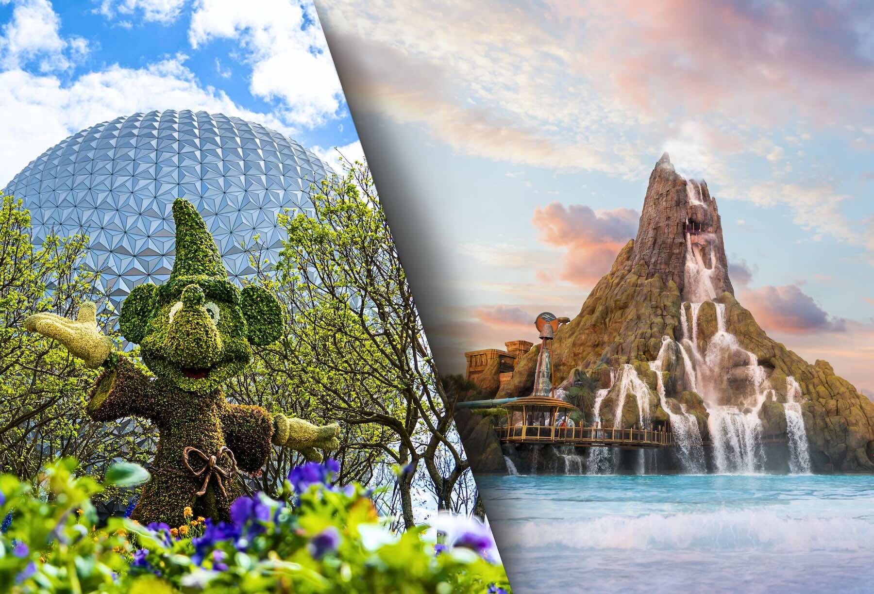 Walt Disney World Orlando - EPCOT and Universal Orlando Vulcano Bay