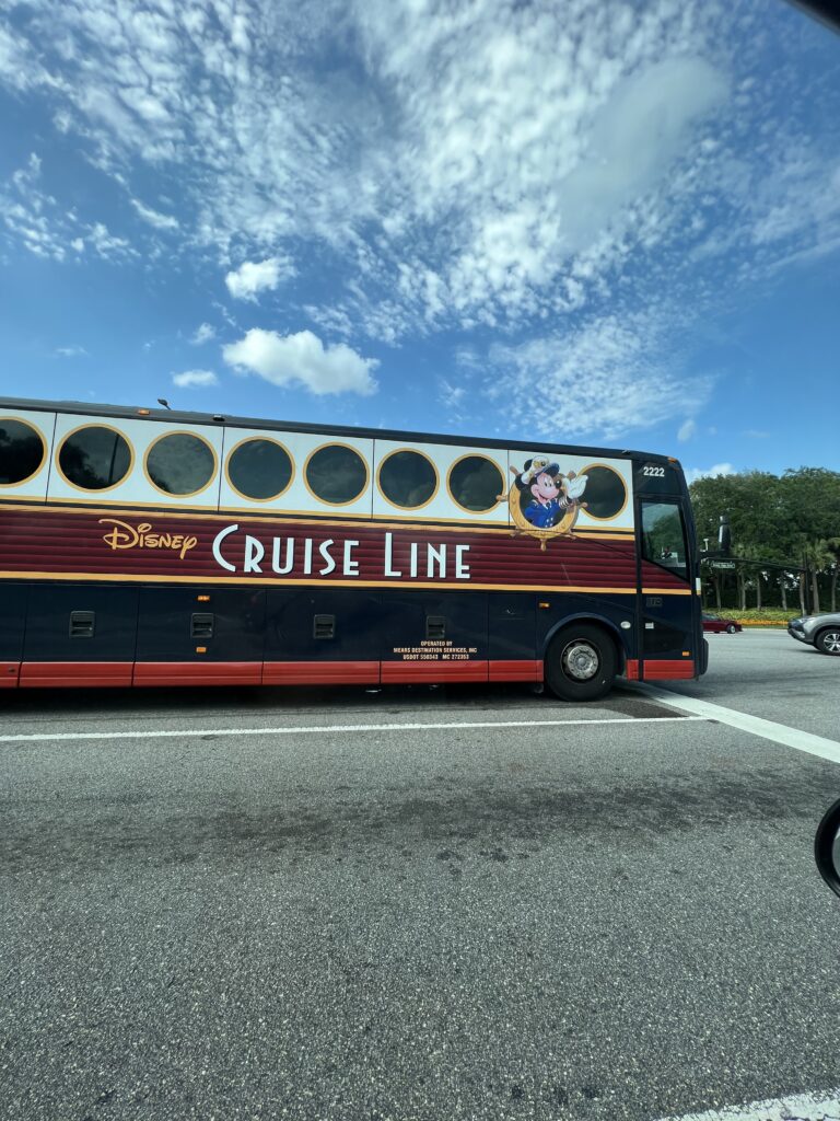 Disney Cruise Line shuttle bus from Walt Disney World