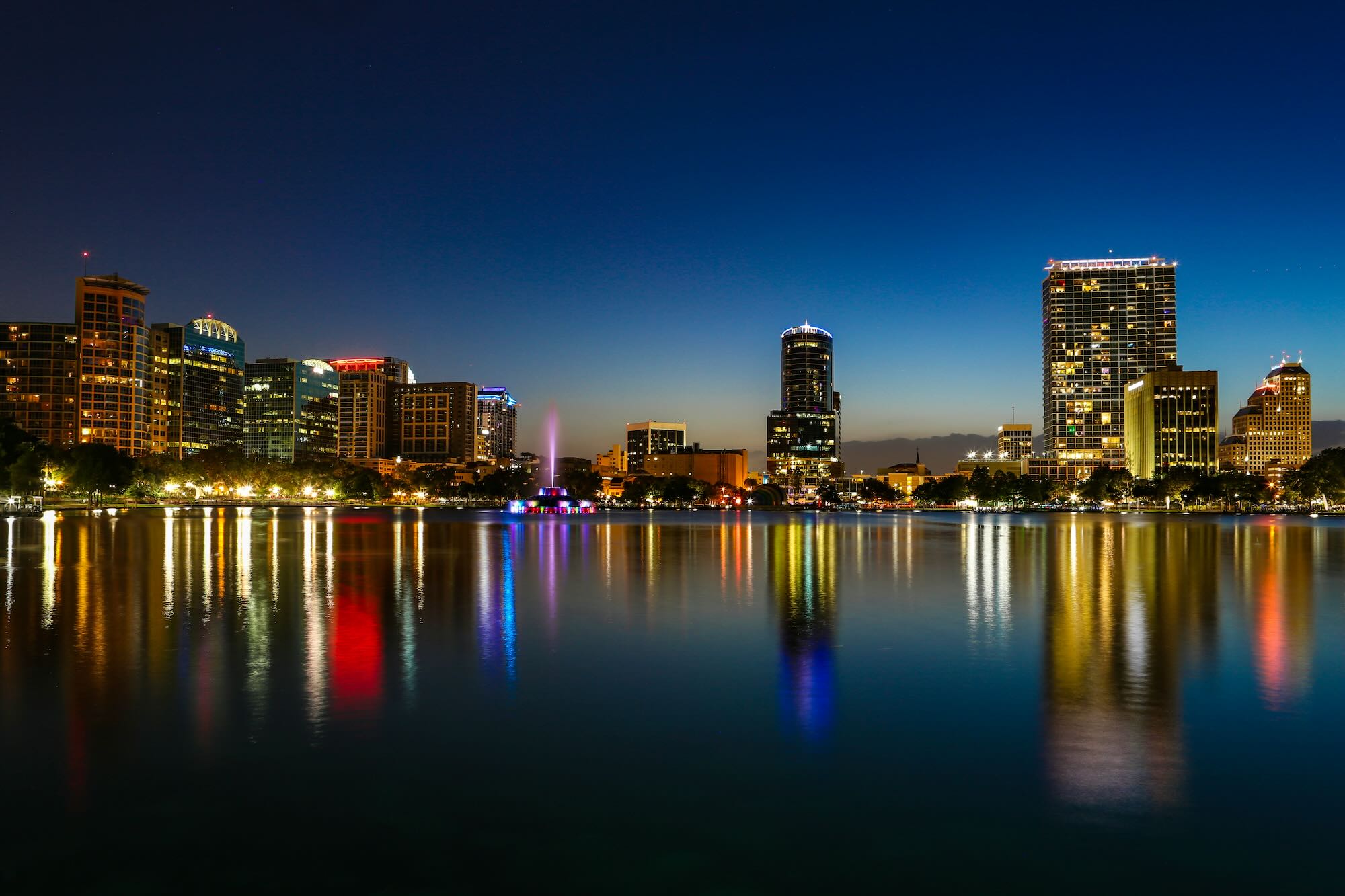 Orlando Skyline At Night
