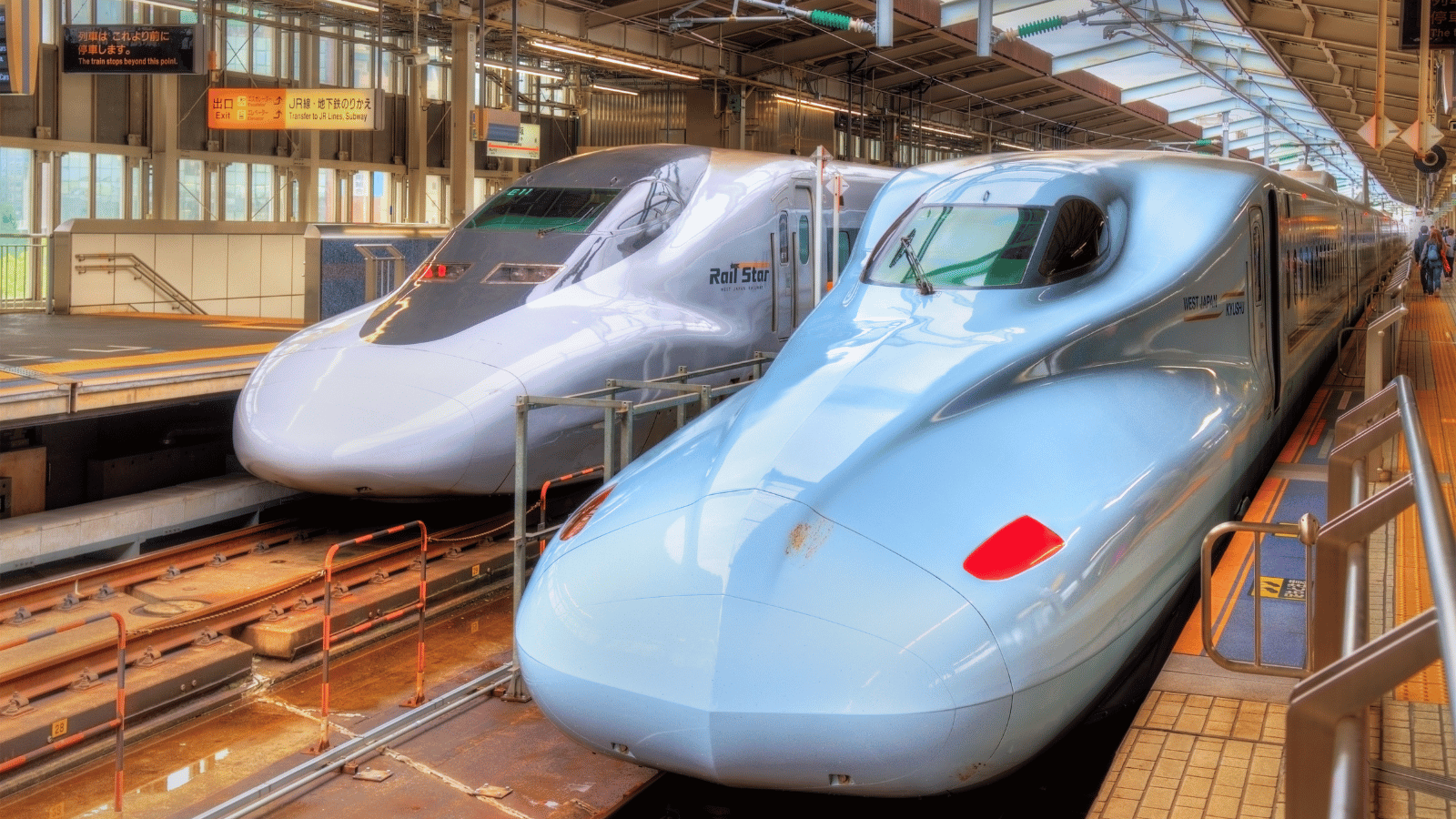 Shinkansen Trains at Shin-Osaka Station Japan