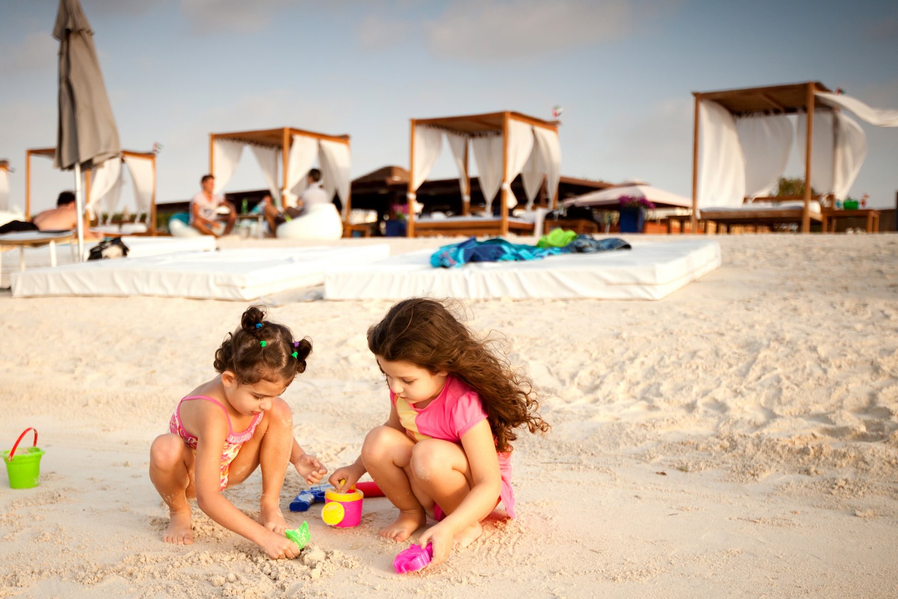 Vacation feeling at the beach of Yas Beach Abu Dhabi