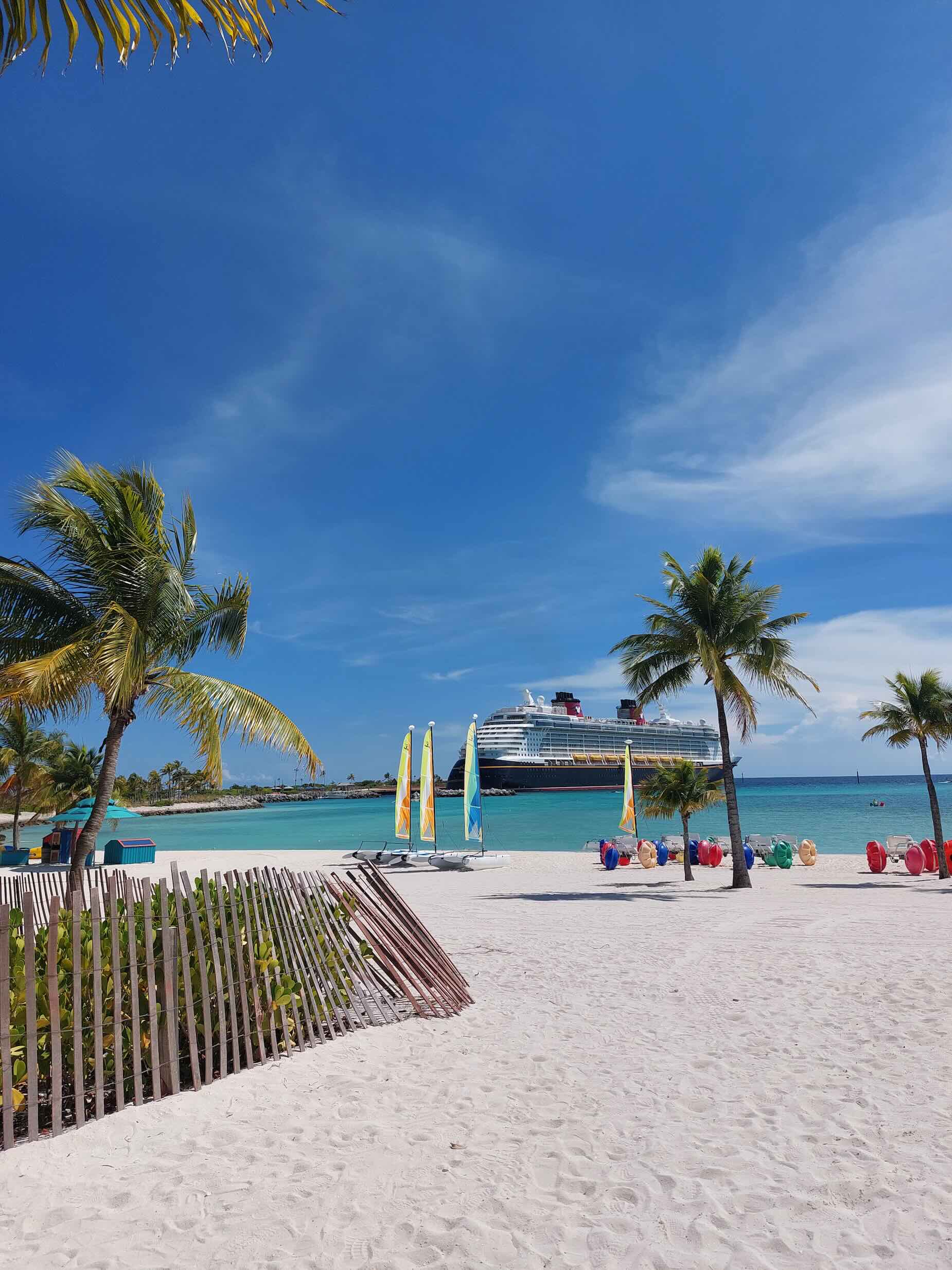 Disney Cruise Line Castaway Cay Beach and Ship