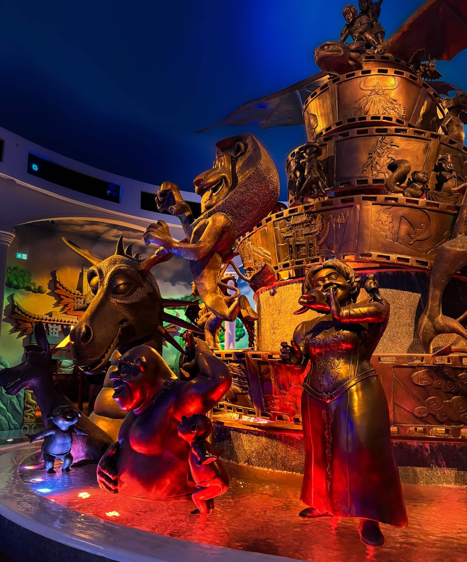 Dreamworks fountain entrance Motiongate Dubai - Dubai Parks & Resort