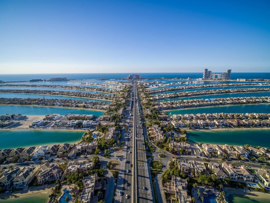 Dubai United Arab Emirates Palm Jumeira Aerial view