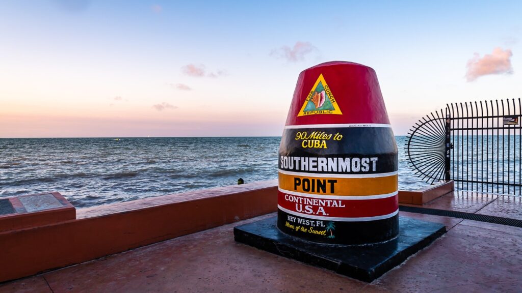 The Florida Keys most southern point