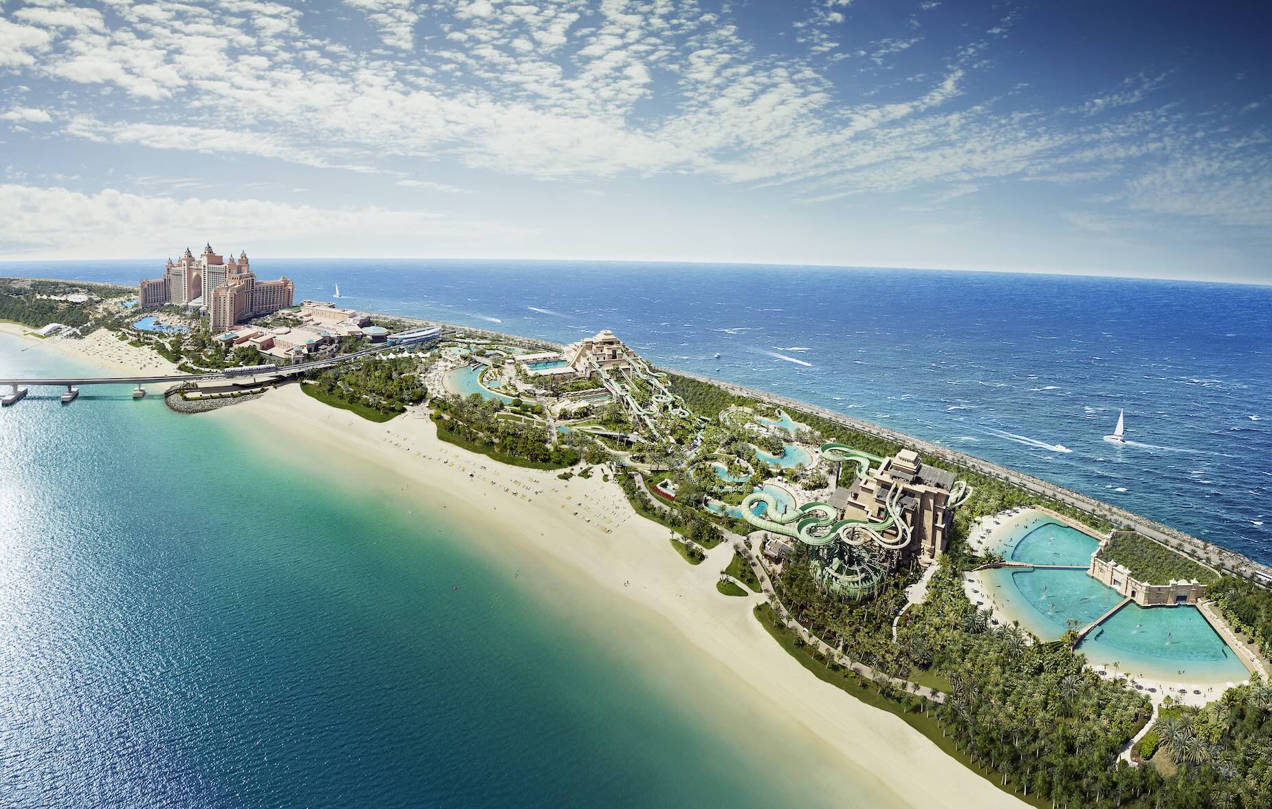 Atlantis Aquaventure World Dubai United Arab Emirates Aerial view