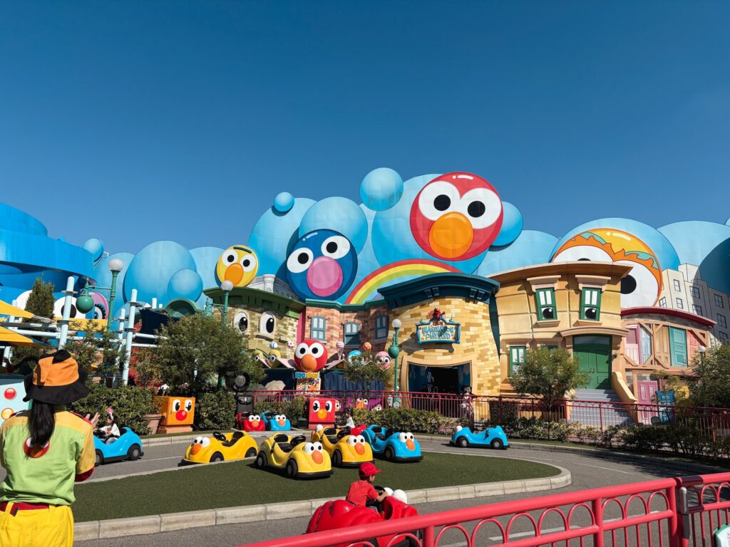 Kindvriendelijke attracties in het Sesame Street-gedeelte van Universal Studios Japan