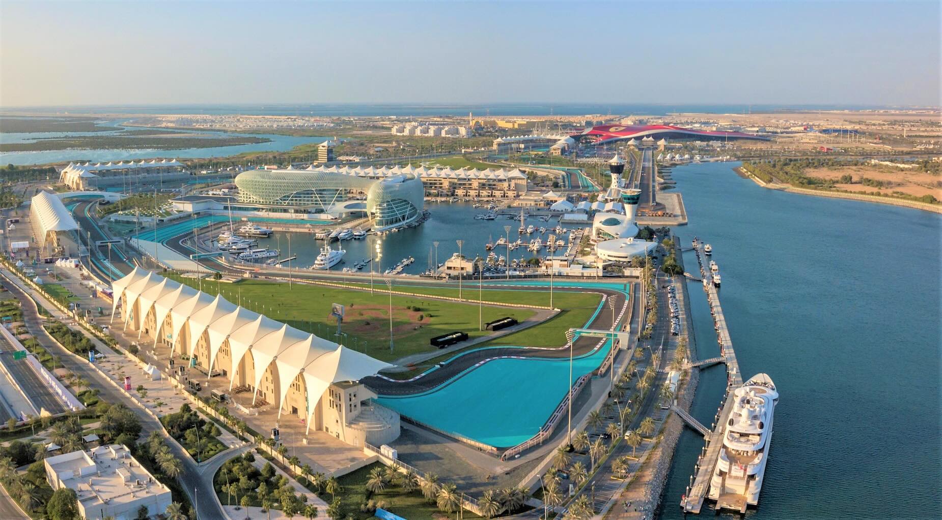 Abu Dhabi United Arab Emirates Aerial Yas Marina