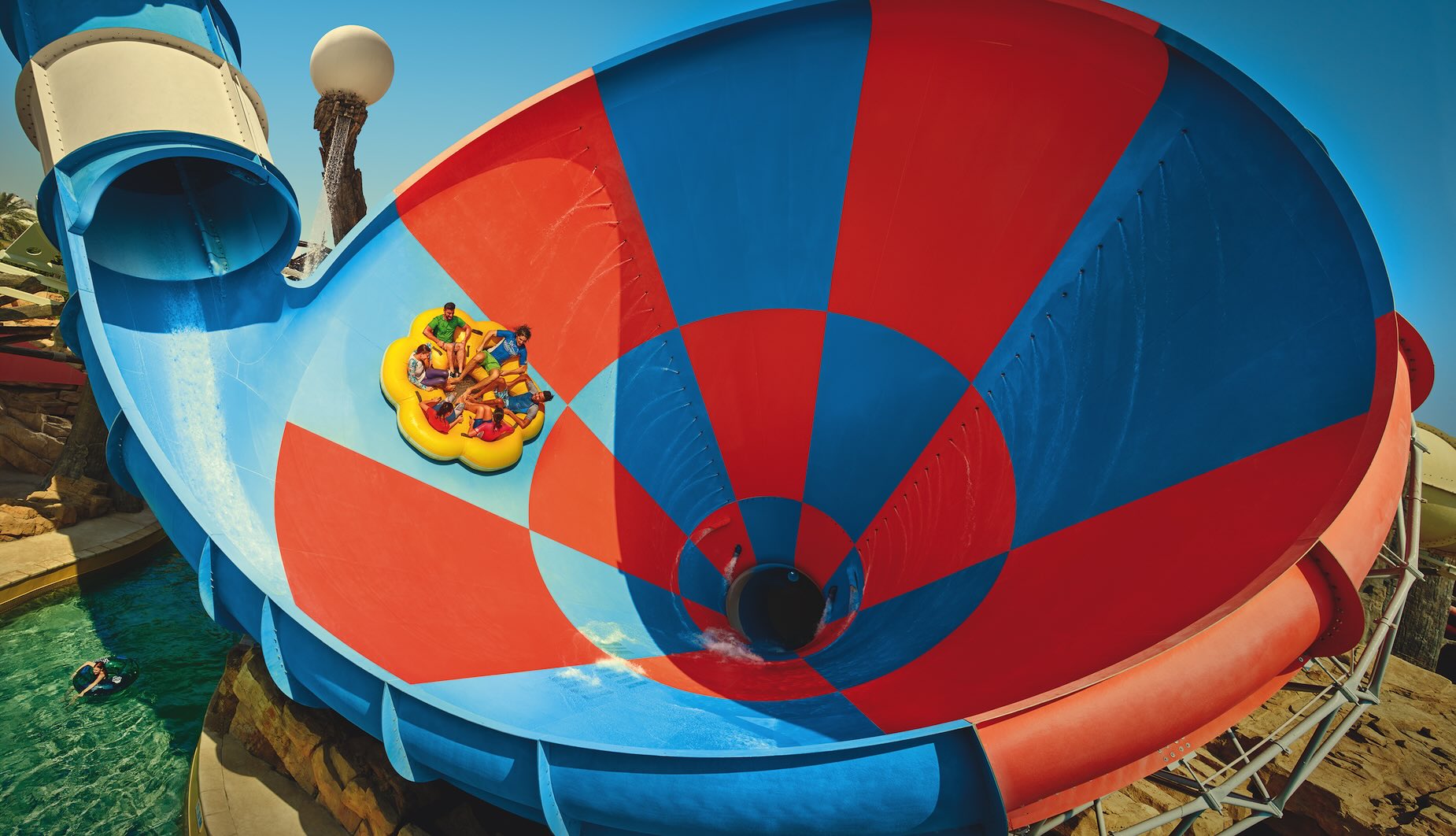 Slide at Yas Waterworld, a water park on Yas Island in Abu Dhabi