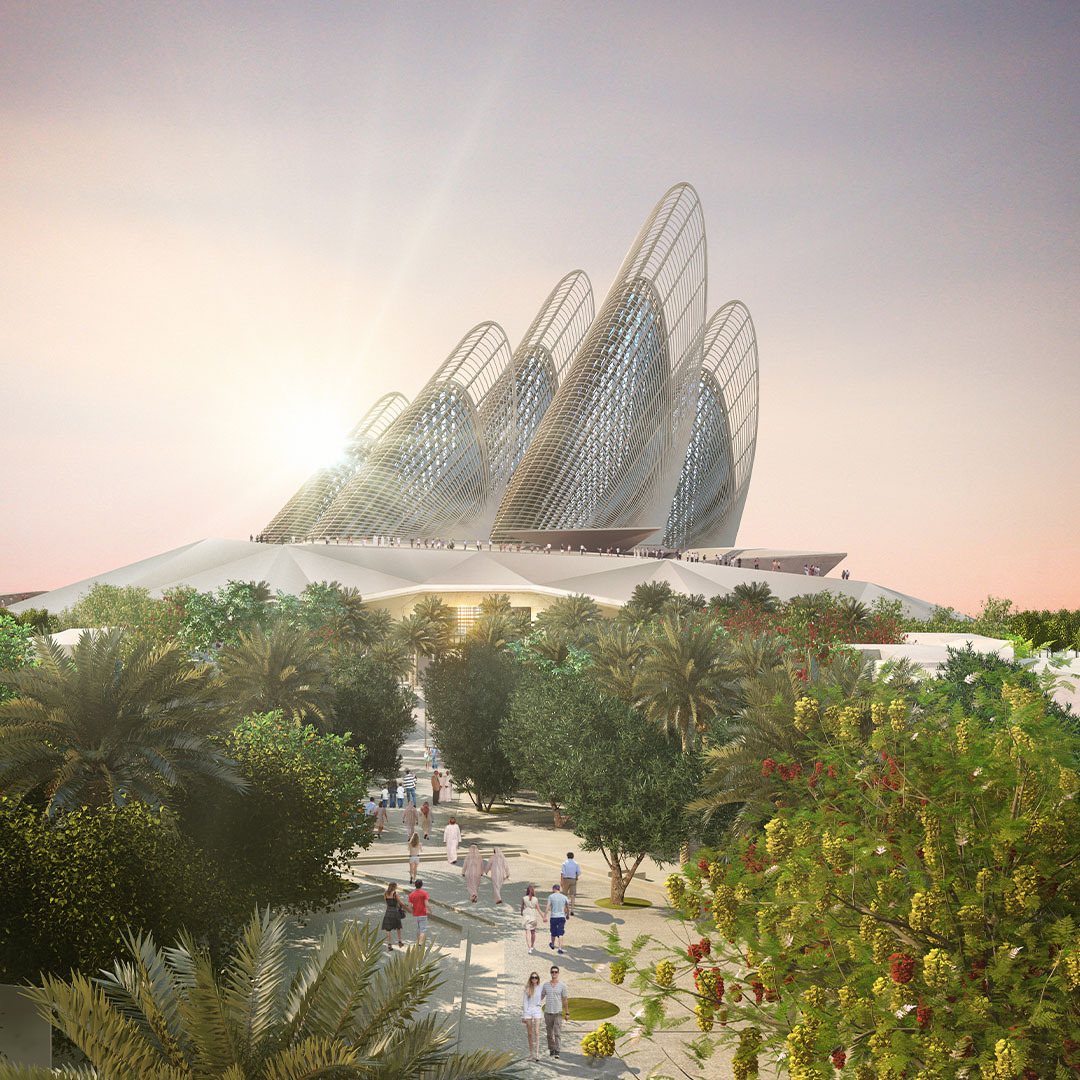Abu Dhabi United Arab Emirates Zayed National Museum Rendering Entrance