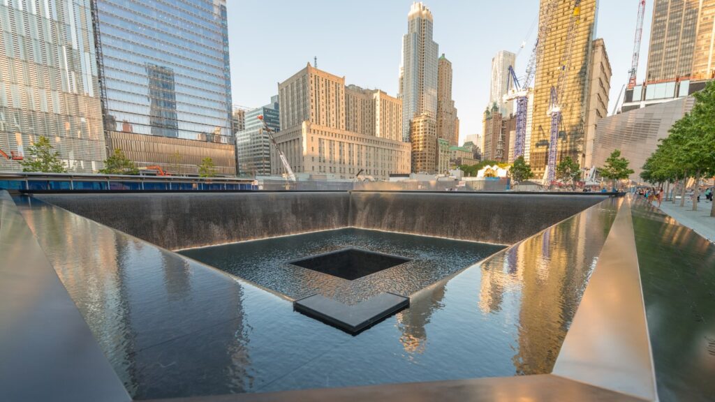 9/11 Memorial New York at One World Trade Center during New York city break