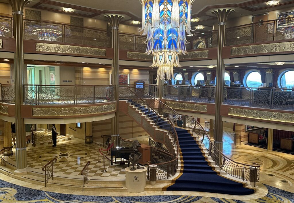 Disney Dream central hall during a cruise to the Caribbean