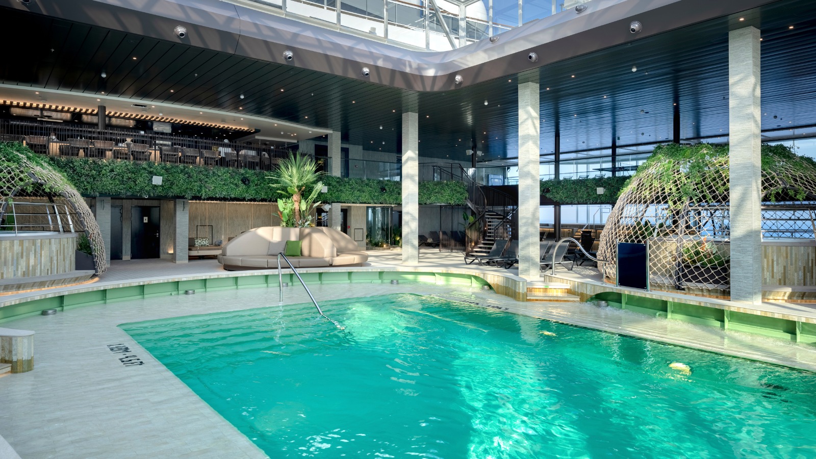 MSC World America indoor pool