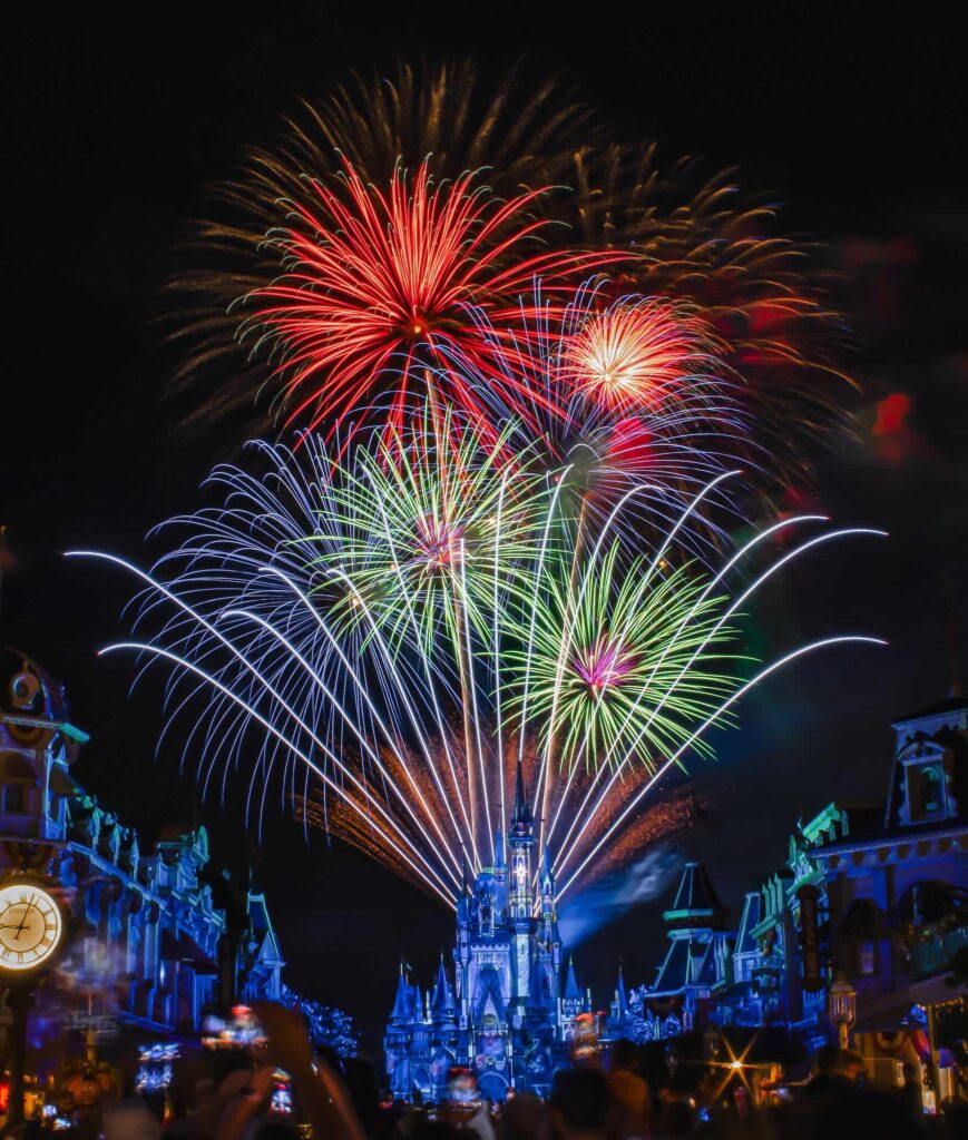 Magic Kingdom main street fireworks Disney