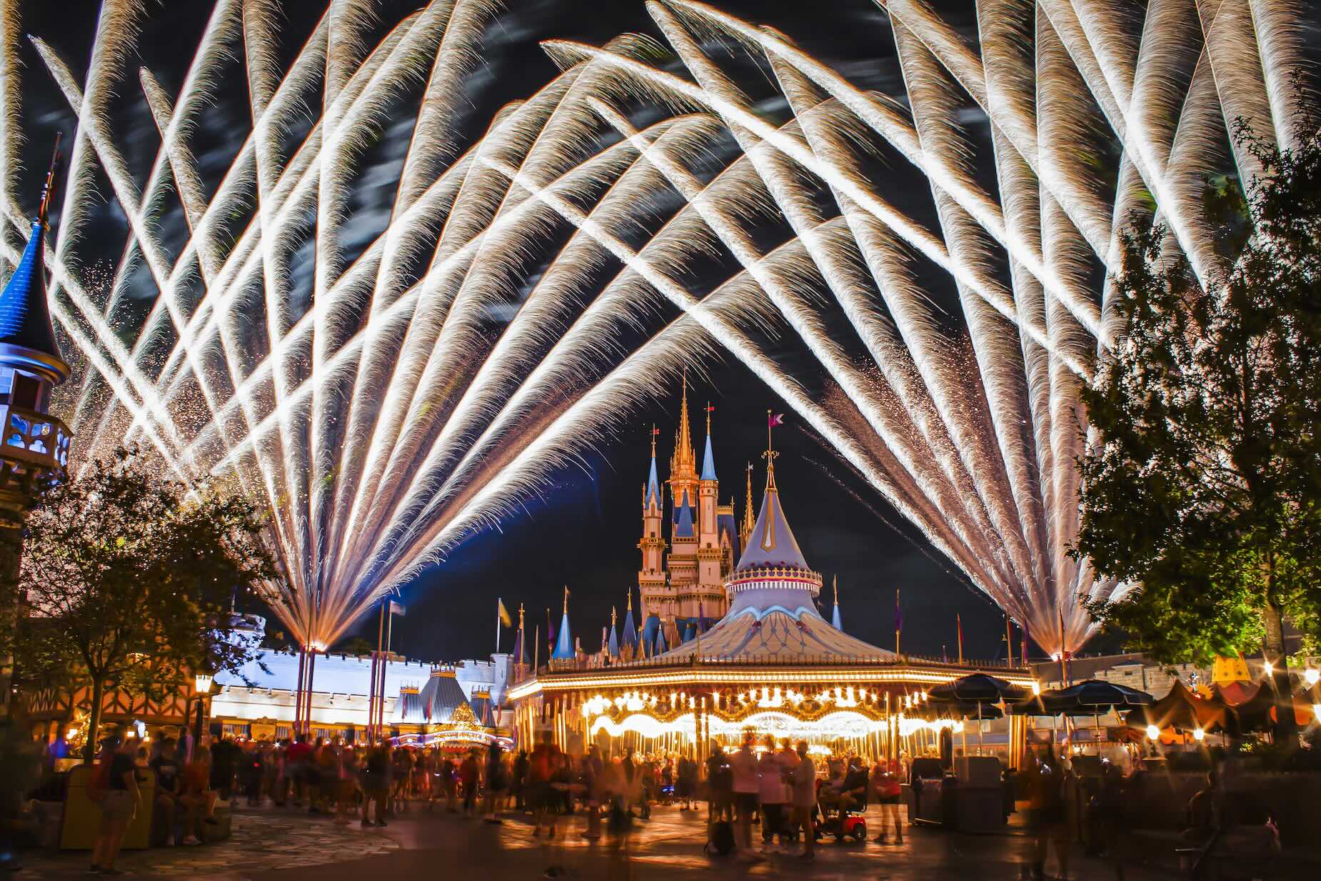 Fireworks at Magic Kingdom during a Walt Disney World vacation