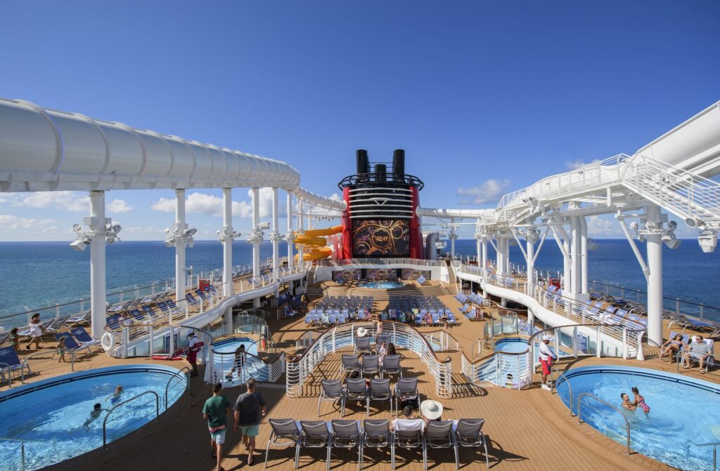 Disney Cruise Line - Disney Wish Pool Deck during a Greek Islands cruise