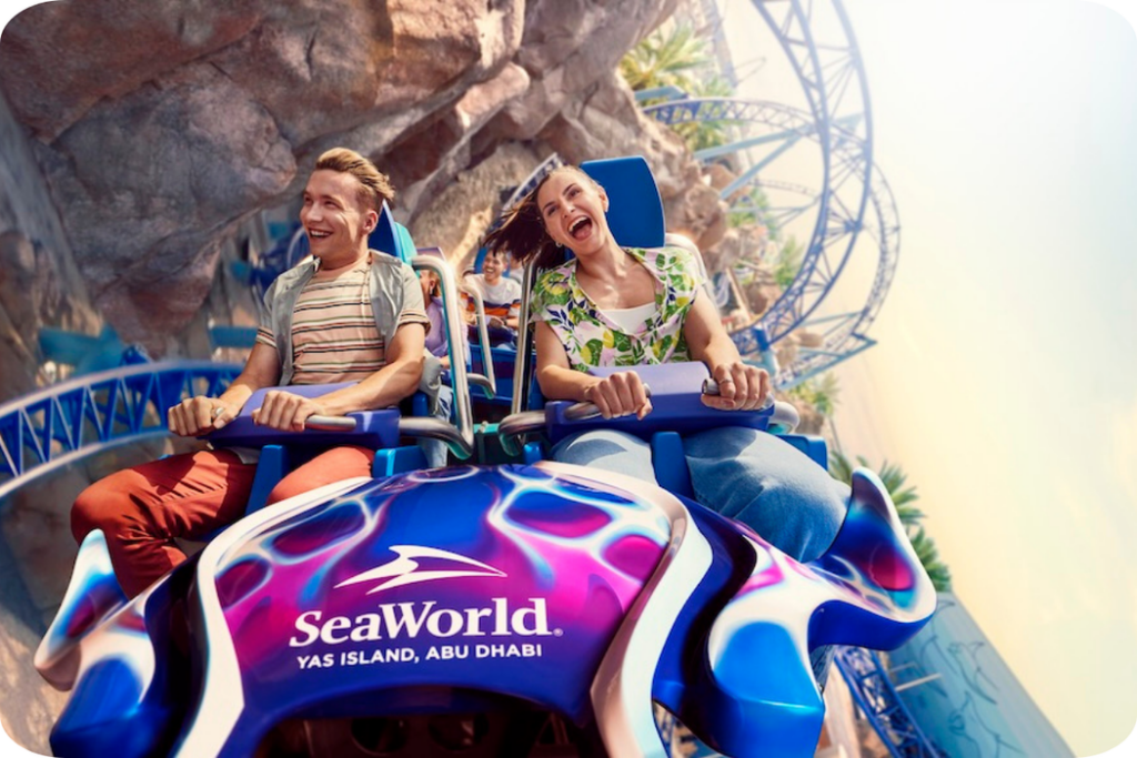 Manta roller coaster at SeaWorld Abu Dhabi on Yas Island