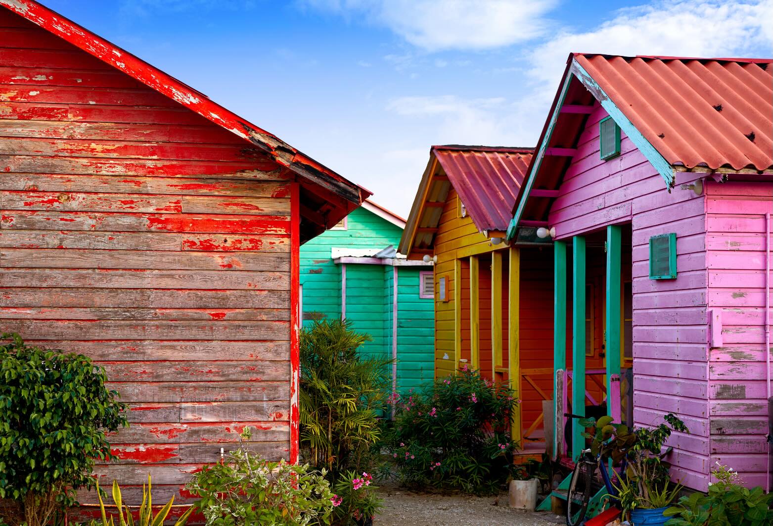 Costa Maya Mexico - colored houses