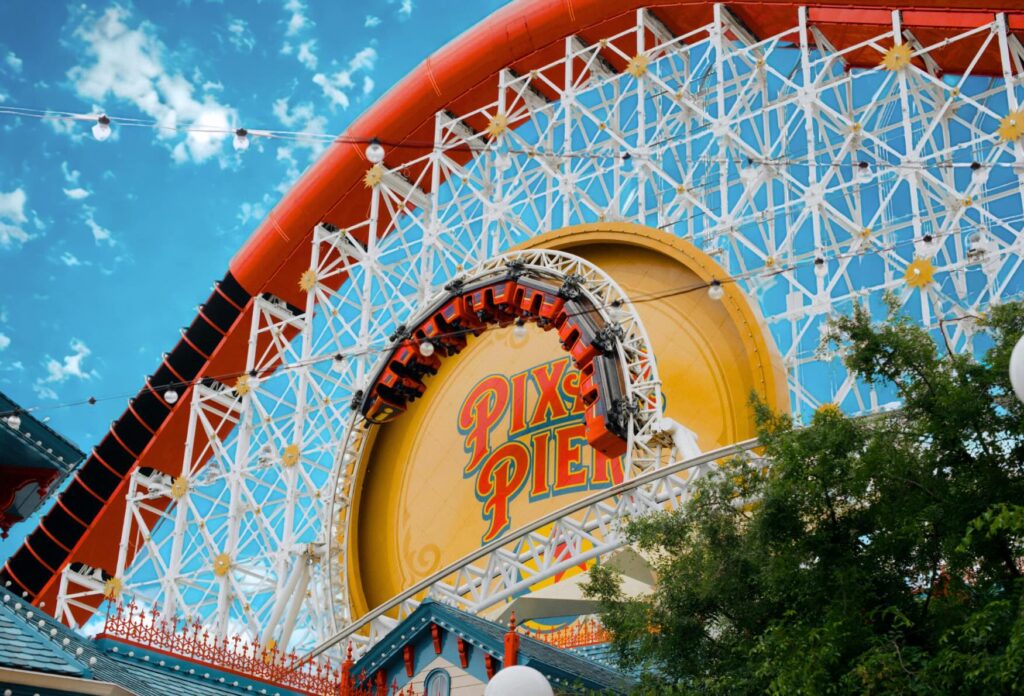 Disneyland Anaheim, Disney California Adventure - Pixar Pier Looping the Incredicoaster