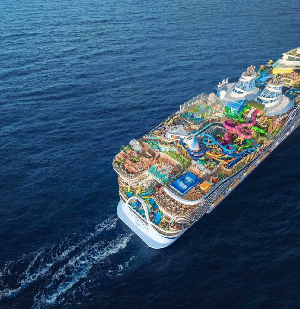 Aerial Drone photo of Icon of the Seas - Royal Caribbean International Cruises
