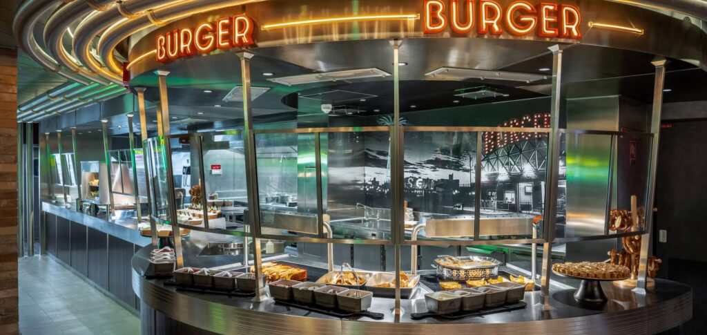 MSC World America Cruise Restaurant Luna Park Burgers