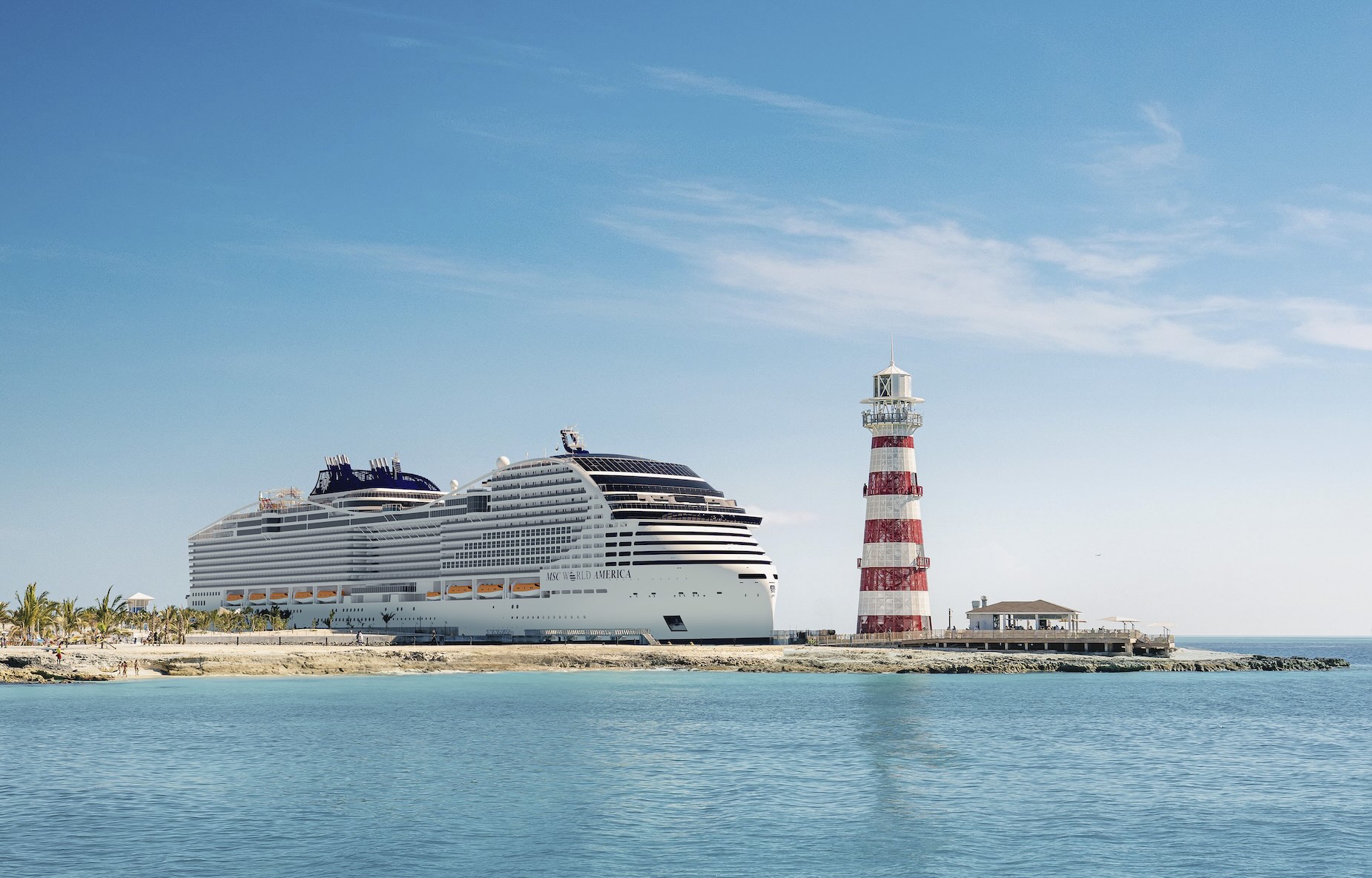 MSC World America Cruises Caribbean - in Ocean Cay