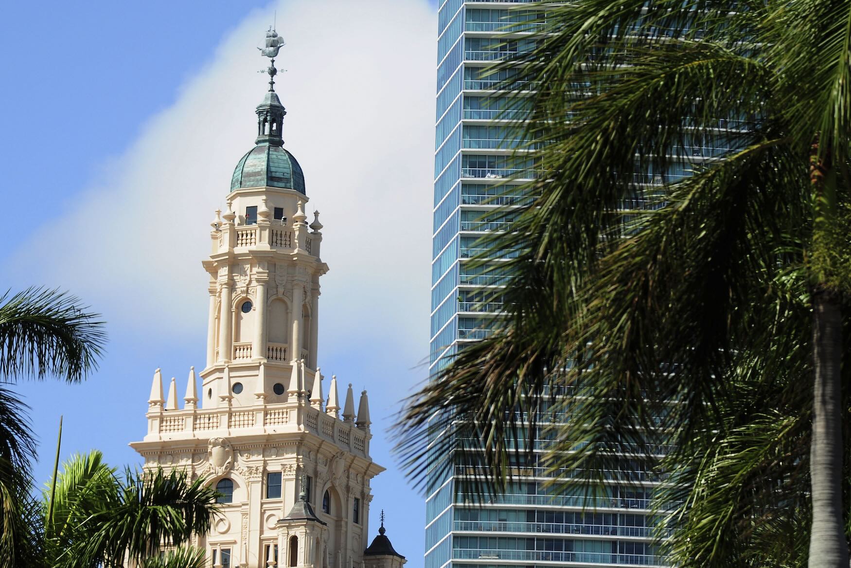 Miami buildings church and skyscraper - Miami Florida South Beach, United States