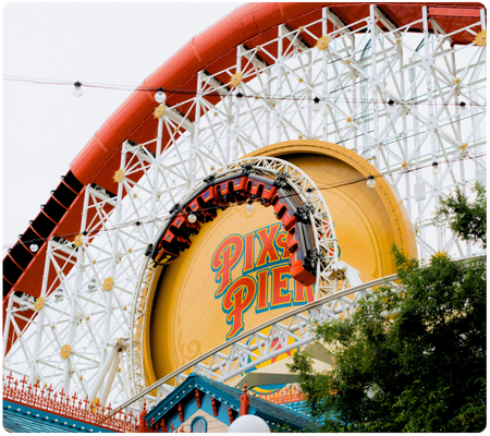 Pixar Pier Incredicoaster Disneyland Anaheim Resort - Disney California Adventure
