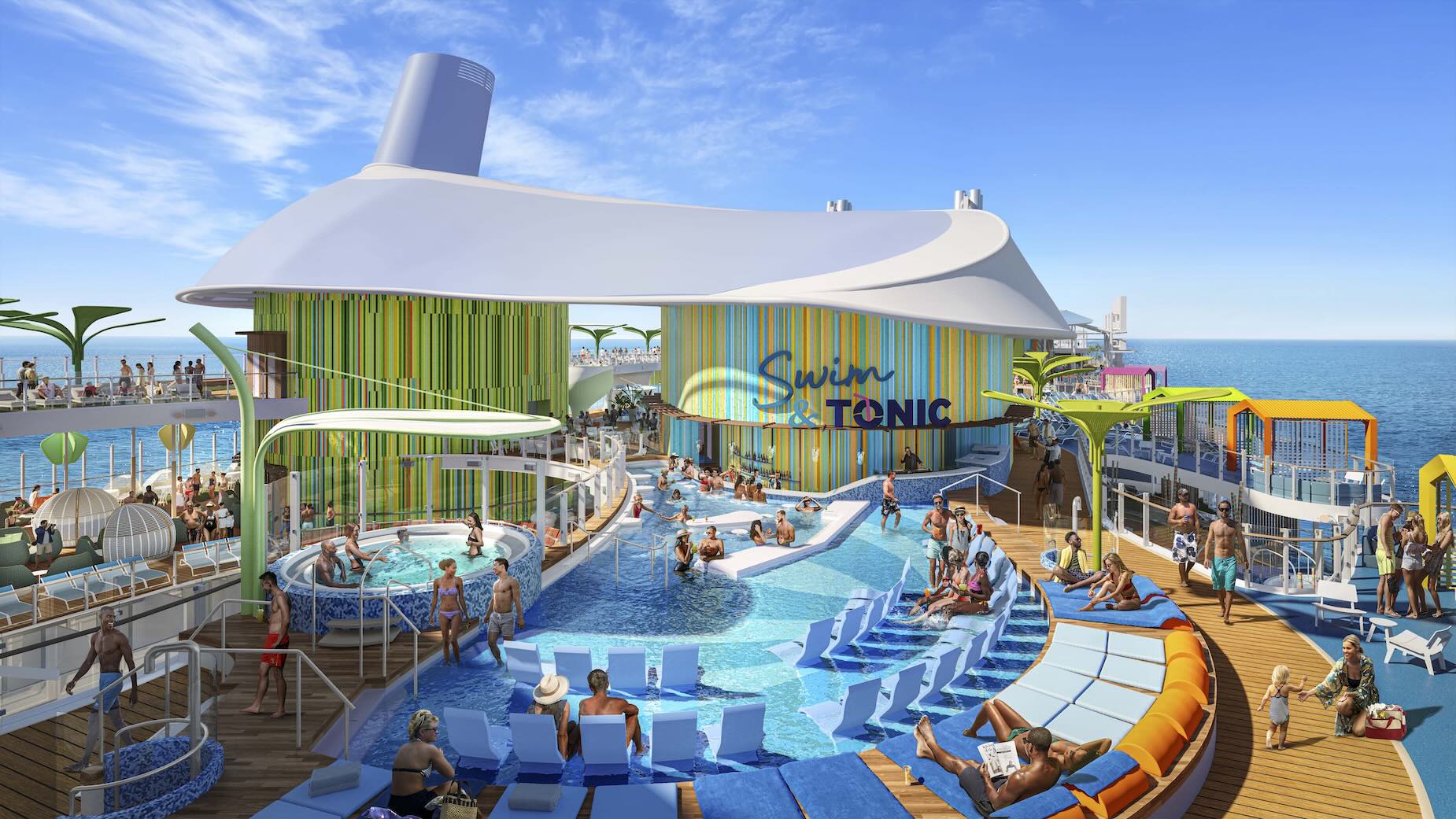 Pool Bar Swim & Tonic Star of the Seas - Royal Caribbean Cruises