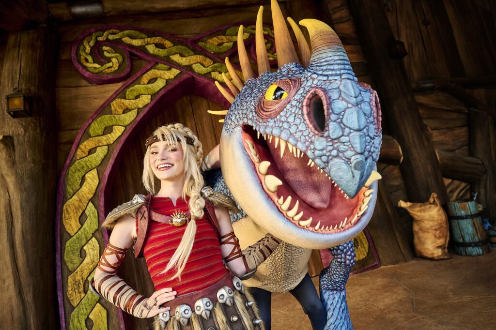 Character meet & greet at Isle of Berk at Epic Universe, Universal Studios visits