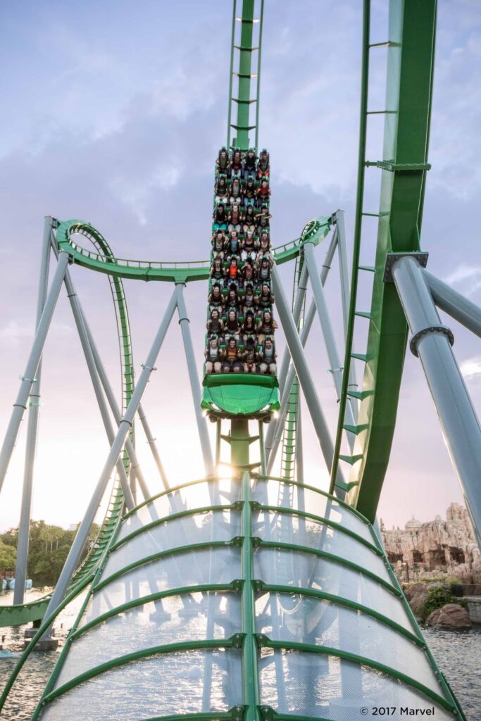 Universal Orlando Resort, Island of Adventure - the Incredible Hulk Coaster rit