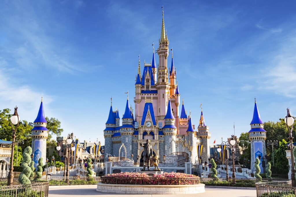 Explore the Disney parks in Orlando, including the Magic Kingdom castle park