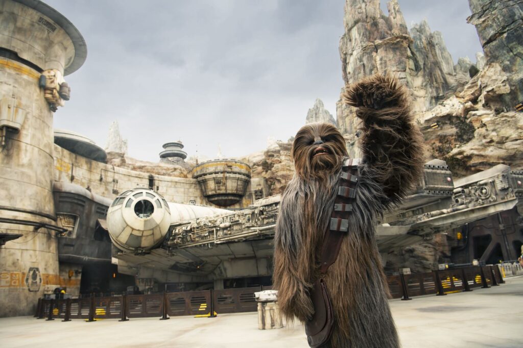 Meet Chewbacca in Star Wars area Galaxy' Edge, unique to a Disney vacation