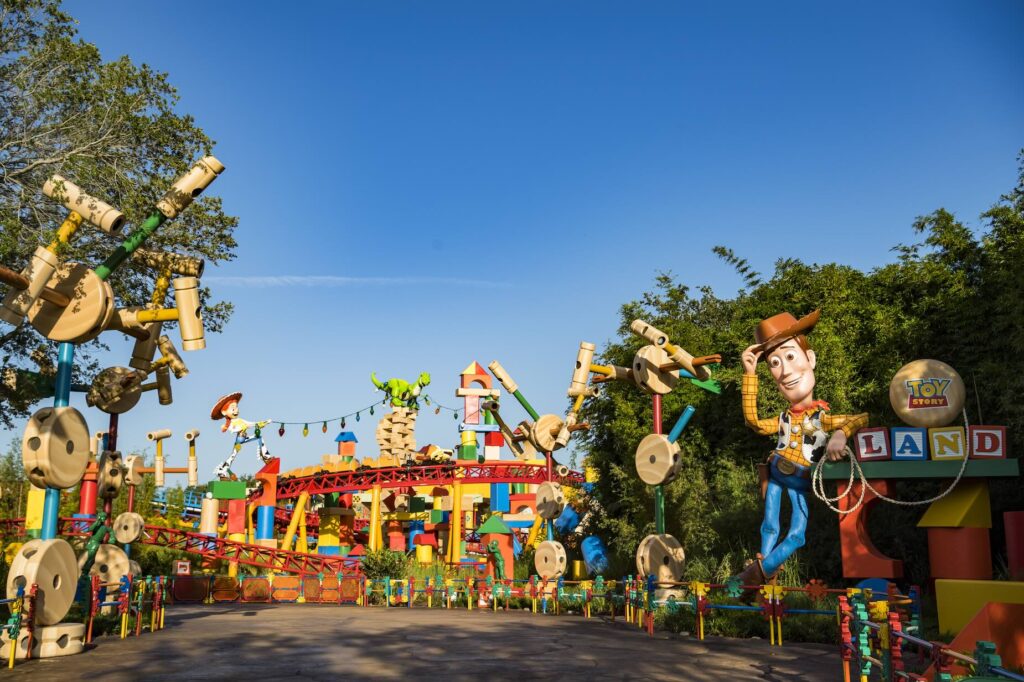Toy Story land at Disney Orlando, perfect for family disney trips