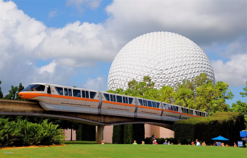 EPCOT monorail, transportation during your 1-day ticket Walt Disney World