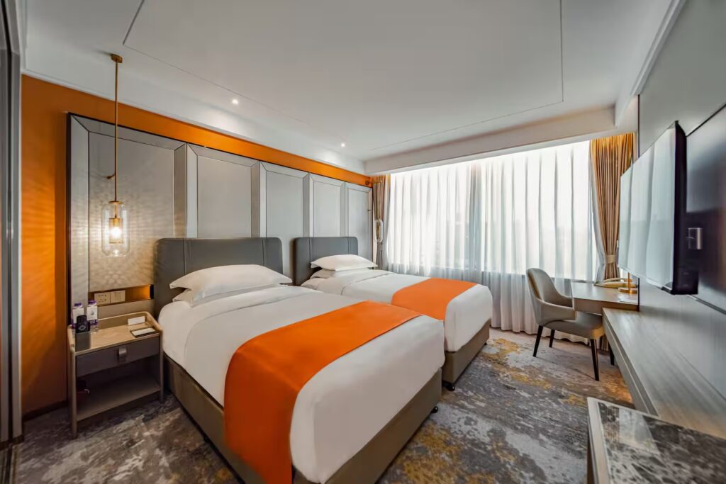 Comfortabele Howard Johnson standaardkamer in Beijing nabij themaparken