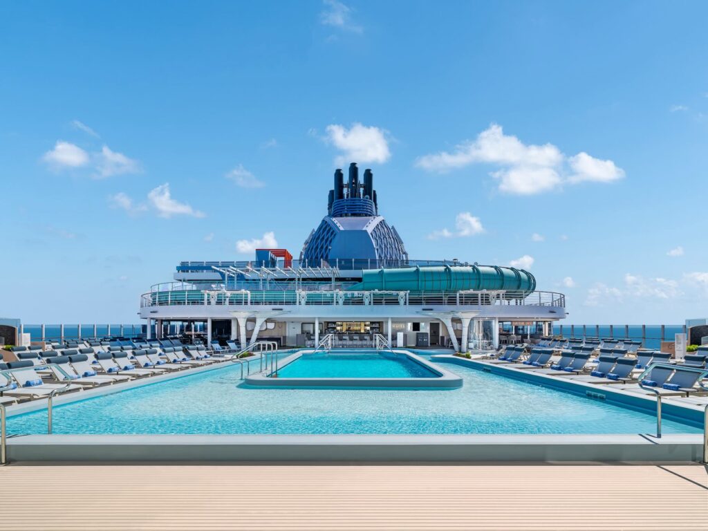 Cruise with flight aboard the Norwegian Aqua with Pool Deck