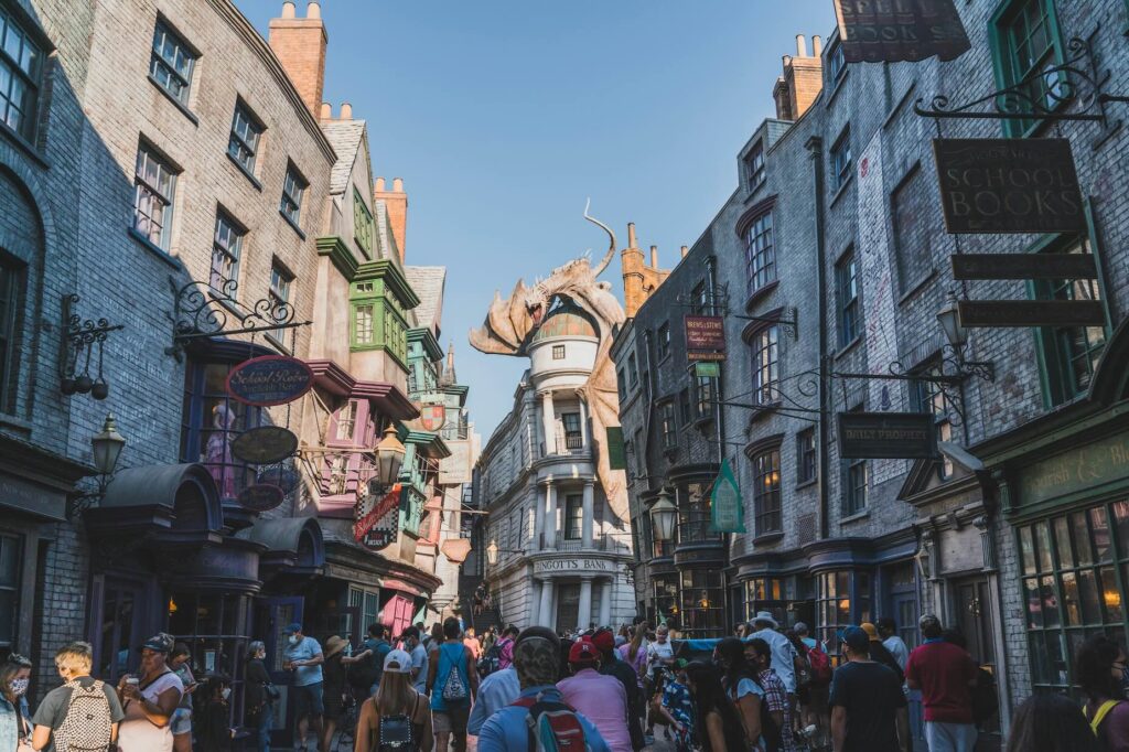 Diagon Alley uit de Harry Potter films tijdens een Harry Potter reis naar Orlando