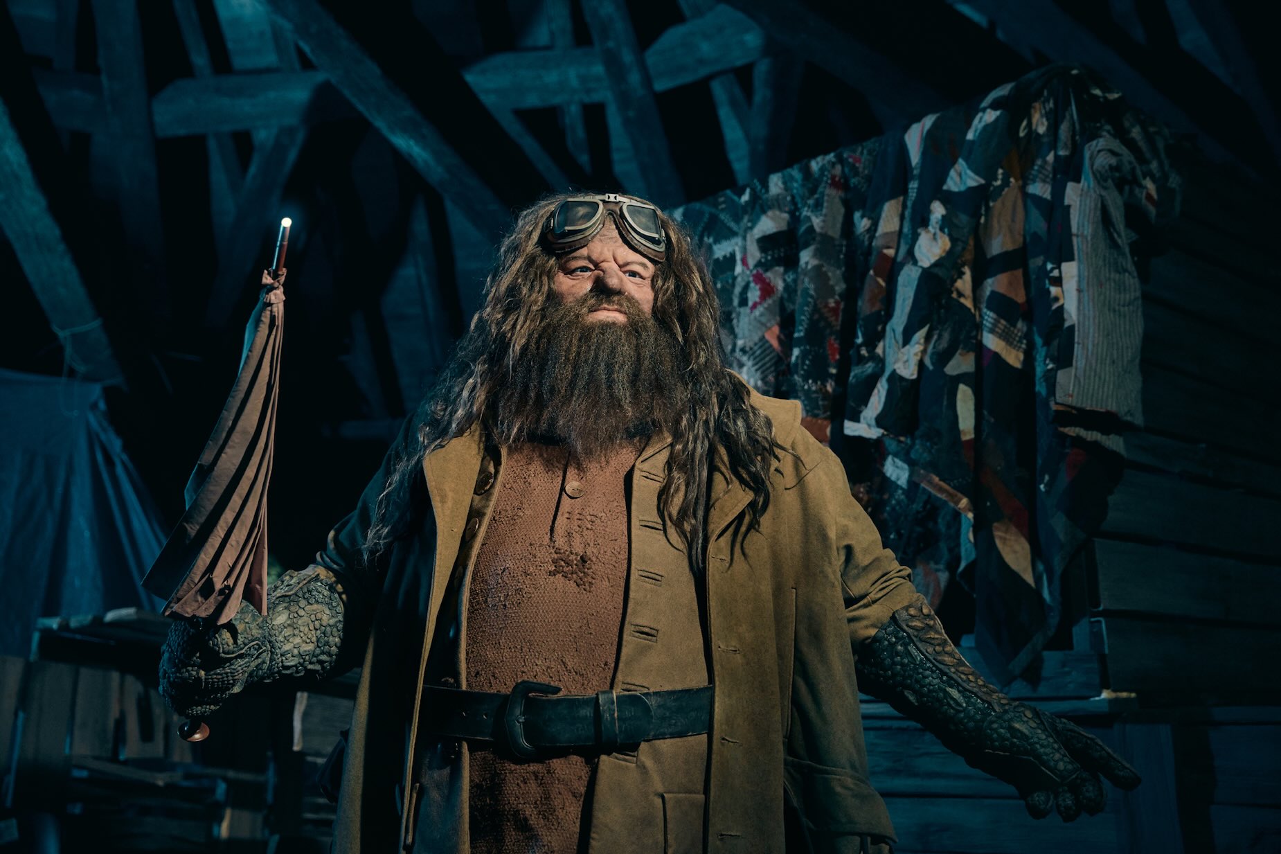 Hagrid at the Wizarding World, a Harry Potter theme park