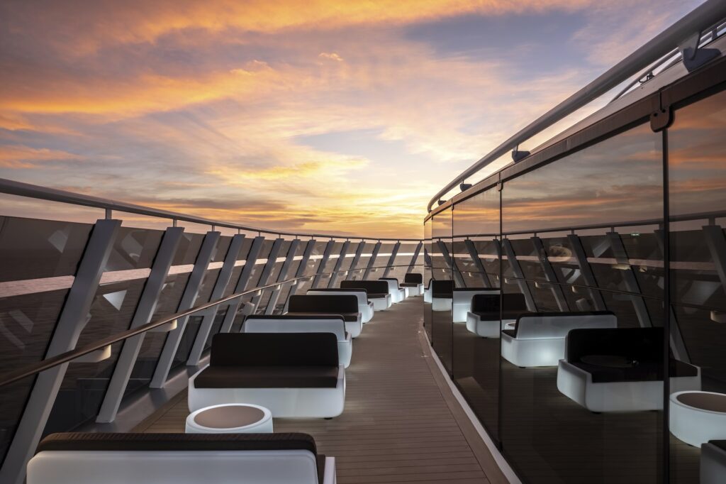 MSC World Europa Yacht club deck of MSC cruises during a cruise vacation