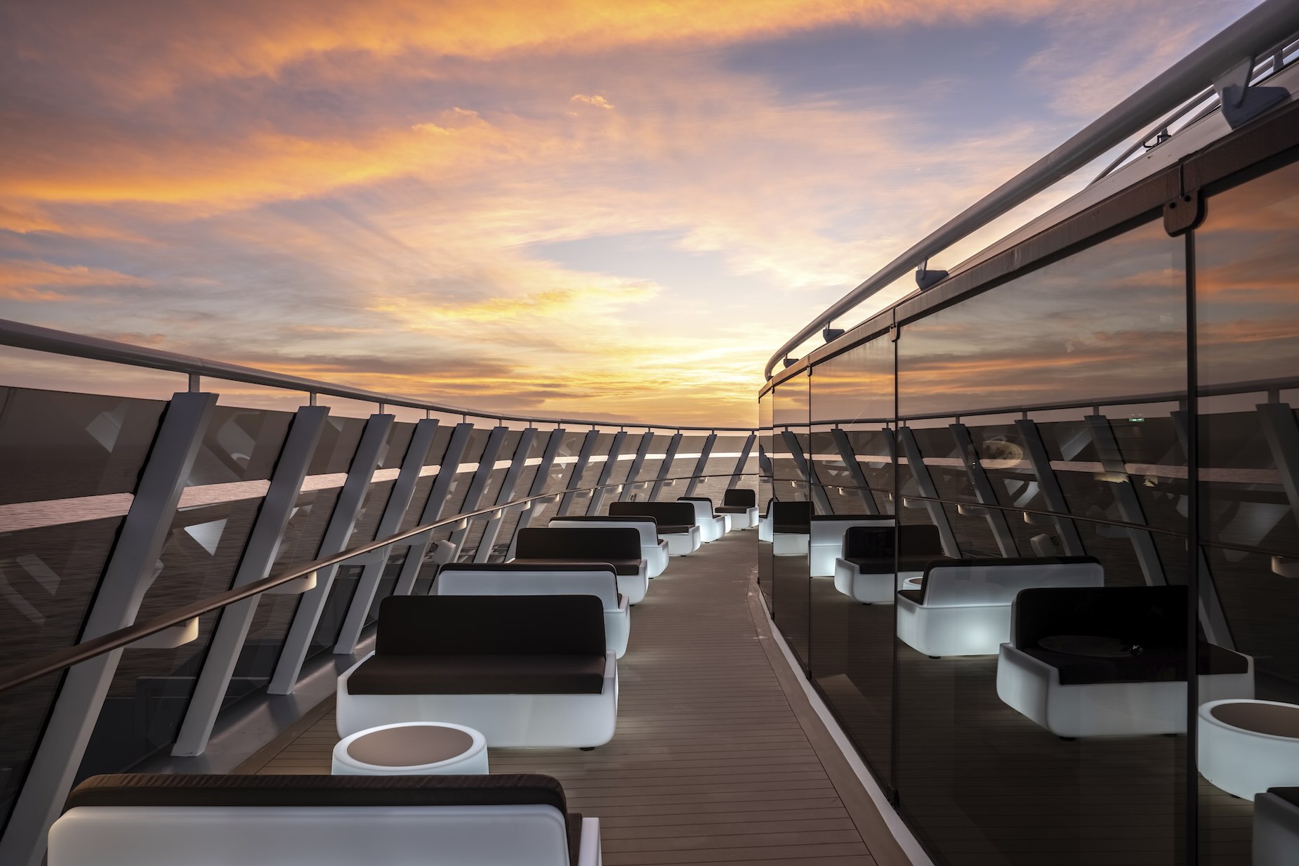 MSC World Europa Yacht club deck of MSC cruises during a cruise vacation