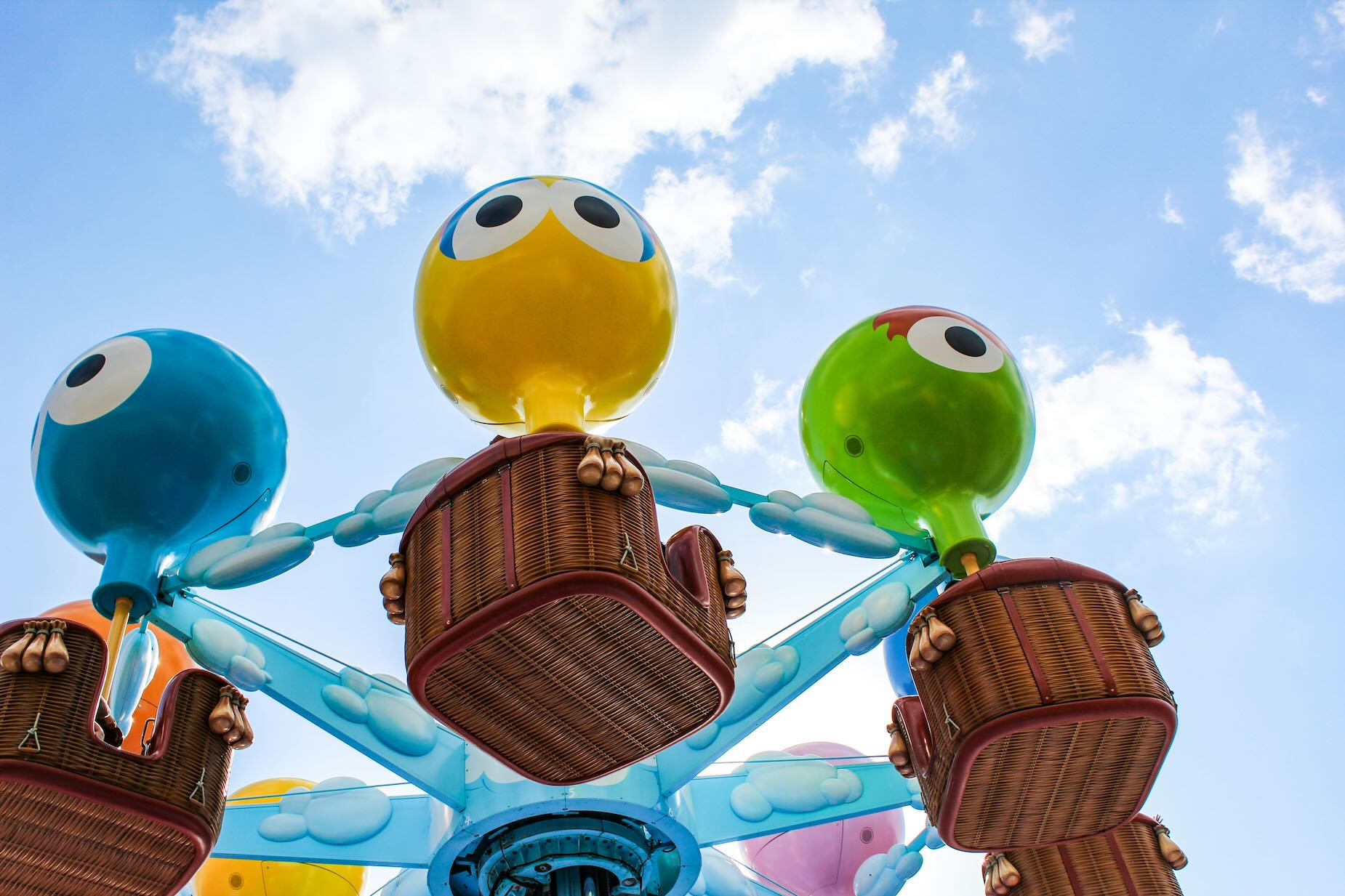 Luchtballonattractie in het Sesame Street-gebied van Universal Studios Japan Sesamstraat